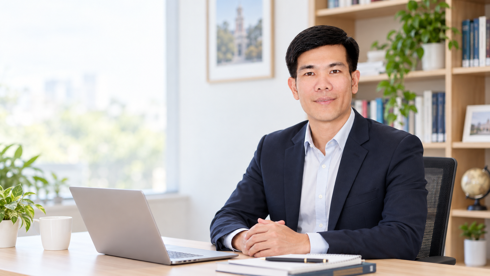 Chân dung Võ Văn Thanh tại bàn làm việc