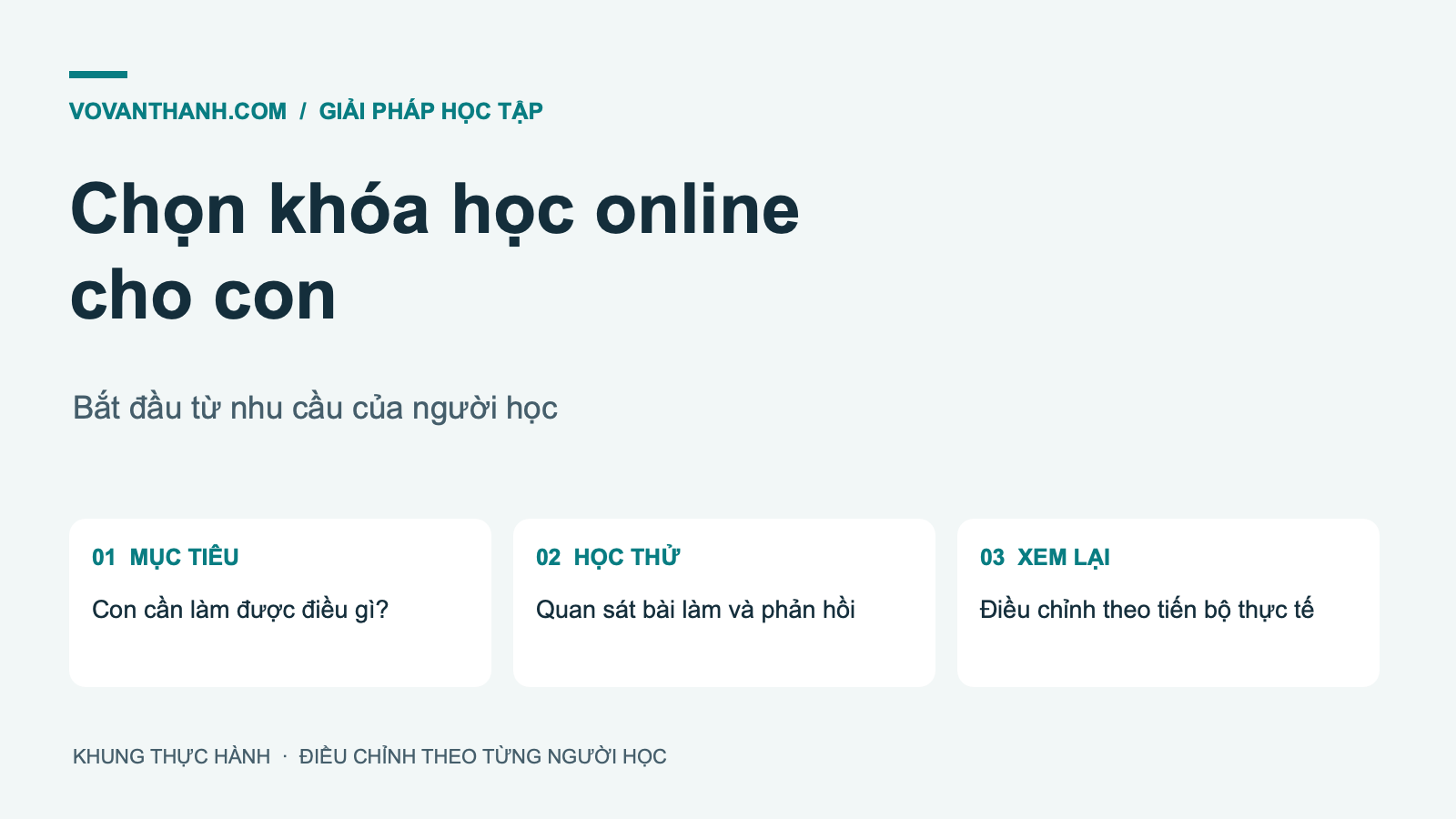 Chọn khóa học online cho con — mục tiêu, học thử và xem lại